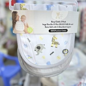 Big size set of 3 burp cloths