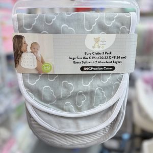 Big size set of 3 burp cloths