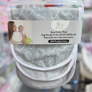 Big size set of 3 burp cloths