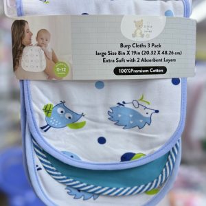 Big size set of 3 burp cloths