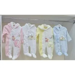 Fleece baby rompers