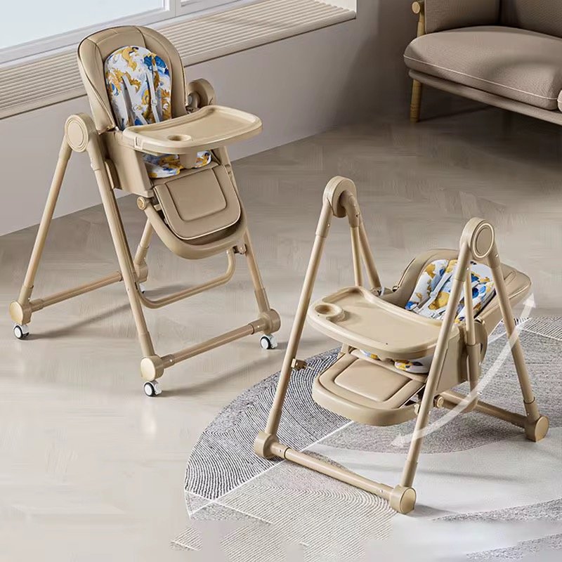 Multi-Functional Baby Feeding Chair with Swing, Recline & Wheels | Convertible High Chair Multi-Functional Baby Feeding Chair with Swing, Recline & Wheels | Convertible High Chair