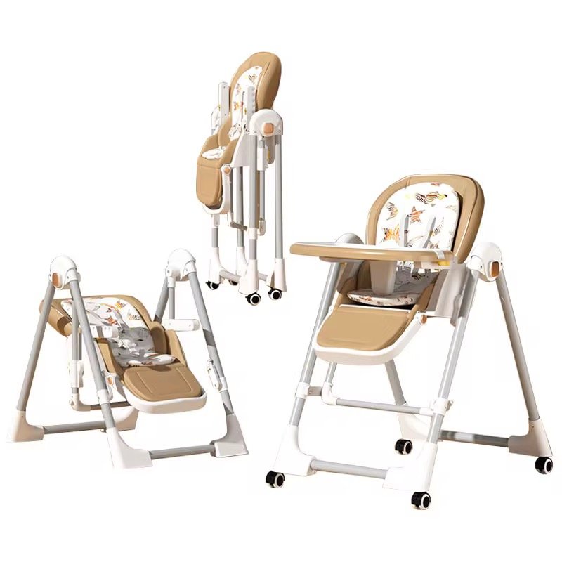 Multi-Functional Baby Feeding Chair with Swing, Recline & Wheels | Convertible High Chair Multi-Functional Baby Feeding Chair with Swing, Recline & Wheels | Convertible High Chair