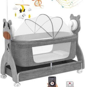 Baby Electric bed Co-Sleeper/bassinet with wheels and overhead toys