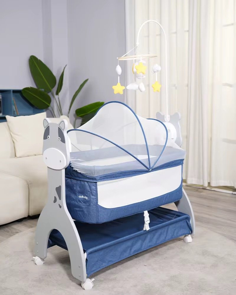 Baby Electric bed Co-Sleeper/bassinet with wheels and overhead toys Baby Electric bed Co-Sleeper/bassinet with wheels and overhead toys