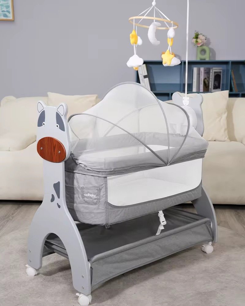 Baby Electric bed Co-Sleeper/bassinet with wheels and overhead toys- Tash baby store Baby Electric bed Co-Sleeper/bassinet with wheels and overhead toys