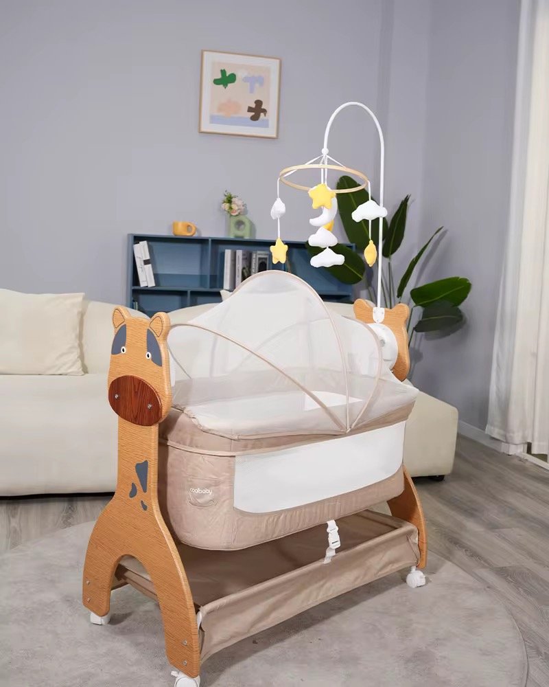 Baby Electric bed Co-Sleeper/bassinet with wheels and overhead toys Baby Electric bed Co-Sleeper/bassinet with wheels and overhead toys