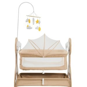 Baby Electric bed Co-Sleeper/bassinet with wheels and overhead toys