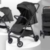 Easy fold Cabin approved Baby Stroller with durable rubber wheels and reversible handle