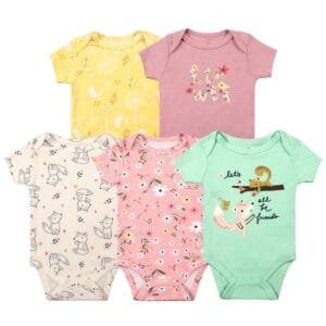 Short Sleeve Onesies/Bodysuits- 5 pcs (newborn to 24 months)