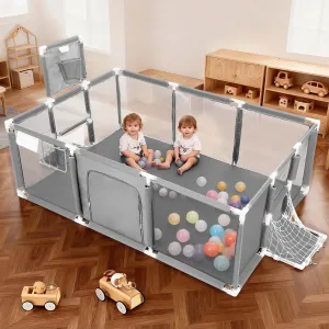 Portable baby play fence for Babies and Toddlers, Kids Safety Playard with 20 balls ( 1.2 Mtrs by 1.8 mtrs)