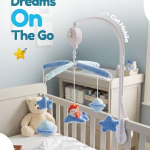 Cot Mobile for Babies, Baby Mobile for Crib, Hanging Projection Mobile with Music Box, Timing Function, Musical Mobile for Baby,
