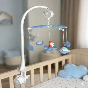 Cot Mobile for Babies, Baby Mobile for Crib, Hanging Projection Mobile with Music Box, Timing Function, Musical Mobile for Baby,