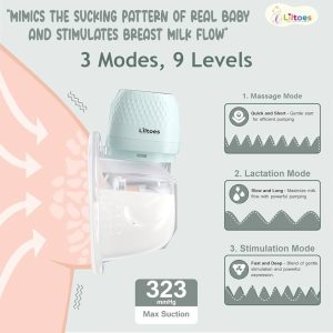 2 in 1 advanced wearable electric breast pump with feeding bottle