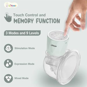 2 in 1 advanced wearable electric breast pump with feeding bottle