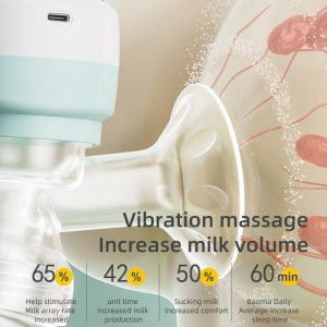 2 in 1 advanced wearable electric breast pump with feeding bottle