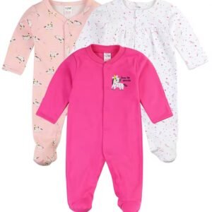 3 pcs set high quality 100% cotton Baby Rompers/baby sleep suits (0-12 months)