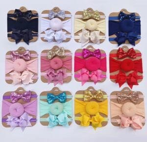 3 pcs girl Headband set (0-12 months )