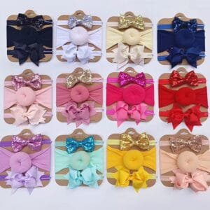 3 pcs girl Headband set (0-12 months )