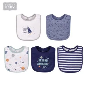 Cotton baby waterproof Bibs- 5 pcs set