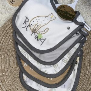 Cotton baby waterproof Bibs- 5 pcs set