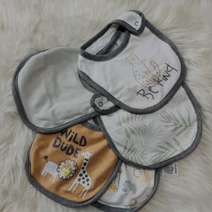 Cotton baby waterproof Bibs- 5 pcs set