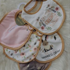 Cotton baby waterproof Bibs- 5 pcs set