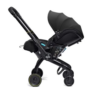 max 2 in 1 Baby Car Seat & Travel Stroller Nitro Black - Convertible 0+ Car Seat and Pram with 3 Recline Positions - Ergonomic Pushchair and Travel System