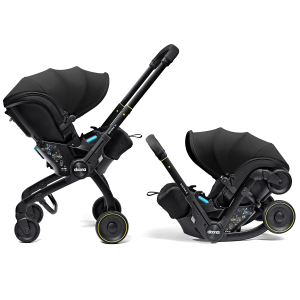 max 2 in 1 Baby Car Seat & Travel Stroller Nitro Black - Convertible 0+ Car Seat and Pram with 3 Recline Positions - Ergonomic Pushchair and Travel System