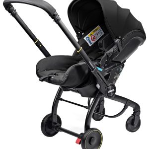 max 2 in 1 Baby Car Seat & Travel Stroller Nitro Black - Convertible 0+ Car Seat and Pram with 3 Recline Positions - Ergonomic Pushchair and Travel System