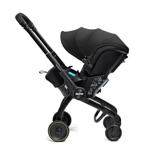 max 2 in 1 Baby Car Seat & Travel Stroller Nitro Black - Convertible 0+ Car Seat and Pram with 3 Recline Positions - Ergonomic Pushchair and Travel System
