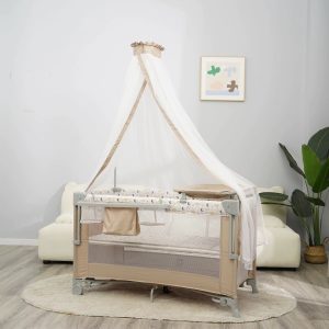Baby Playpen With Changing Station And Overhead Toys