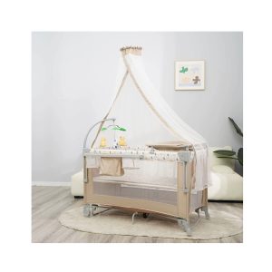 Baby Playpen With Changing Station And Overhead Toys