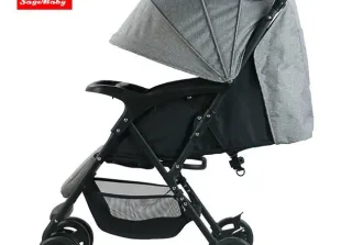 NEW Baby Stroller with Feeding Tray- Grey